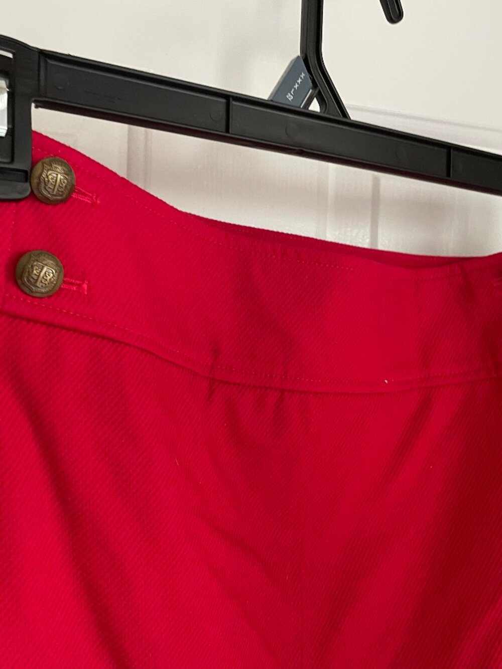 Talbots Solid Red Front Inverted Pleat w/Gold Buttons Skirt – NWT Size 22W - Picture 4 of 12